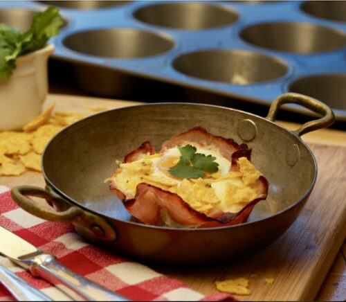 Eggs Baked in Ham Cups for Easter Breakfast